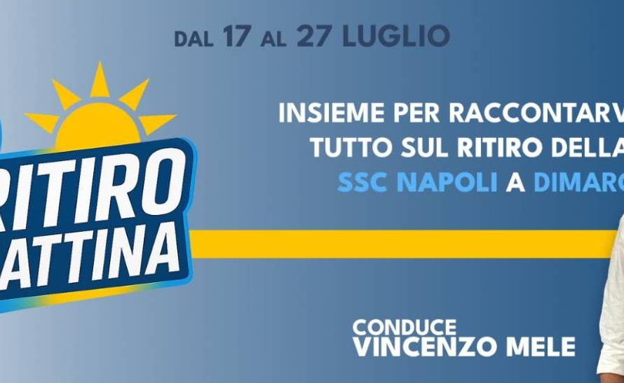 Ritiro a Dimaro Calcio Napoli. Il ritiro di mattina. Conduce Vincenzo Mele