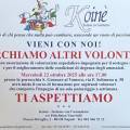 Koinè compie 34 anni e cerca volontari