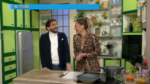 Barbara Petrillo e Ciro Villano nella rubrica cucina di Studio Mattina su Canale 9