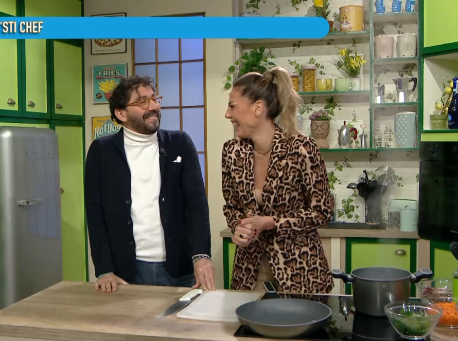 Barbara Petrillo e Ciro Villano nella rubrica cucina di Studio Mattina su Canale 9