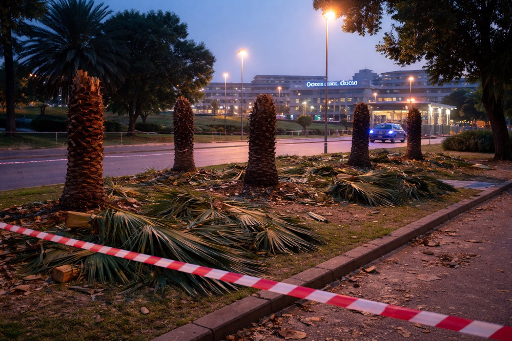 Palme vandalizzate a Napoli