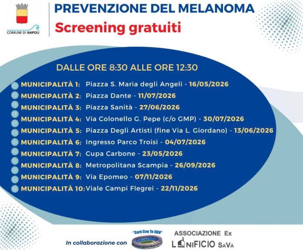 Un camper del Comune di Napoli per la lotta al melanoma