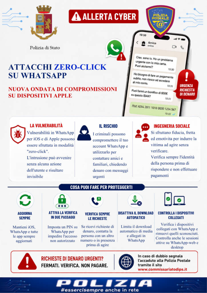 Polizia: attenti alla truffa su WhatsApp