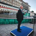 Salerno, il sindaco Vincenzo De Luca presenta la nuova Fontana delle Sirene